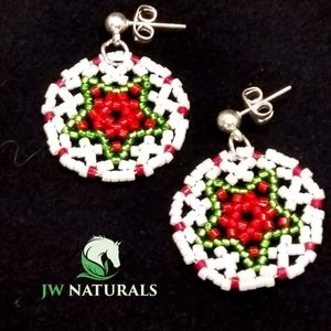 🍁HP🍁 Christmas Holiday Beaded Earrings NWT